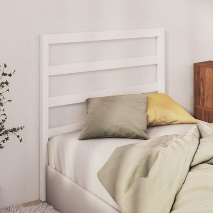 Solid Pine Wood White Headboard 95x4x100 cm - Elegant & Sturdy