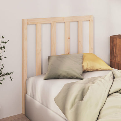 Solid Pine Wood Bed Headboard 95x4x100 cm - Natural Finish