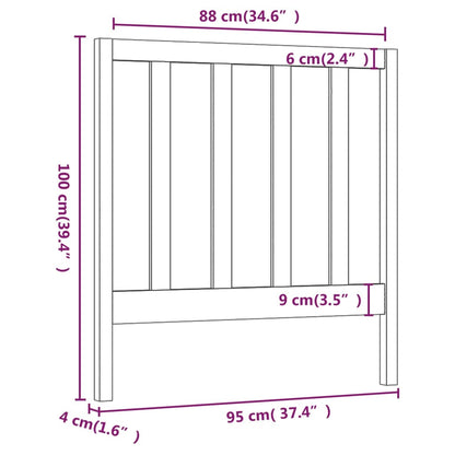 Solid Pine White Headboard - 95x4x100 cm | Stylish & Durable