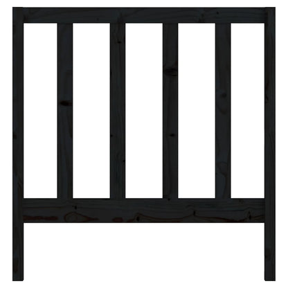 Solid Pine Wood Black Headboard 95x4x100 cm – Stylish & Durable