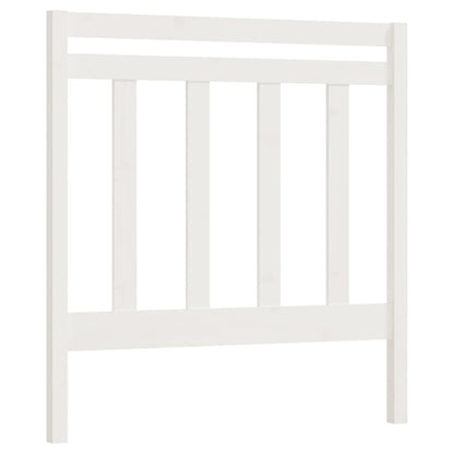 Solid Pine Wood White Bed Headboard 95x4x100 cm