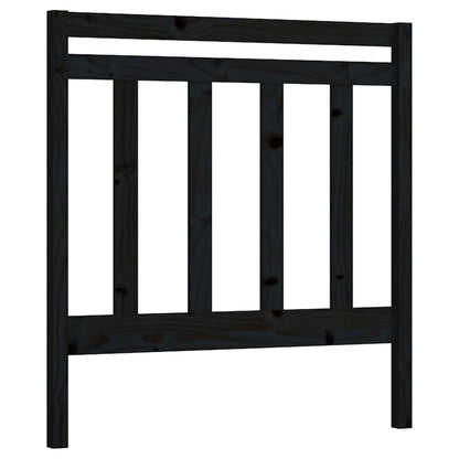 Black Solid Pine Wood Headboard 95x4x100 cm - Stylish & Durable