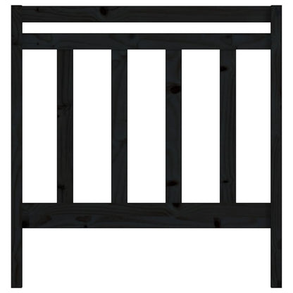 Black Solid Pine Wood Headboard 95x4x100 cm - Stylish & Durable