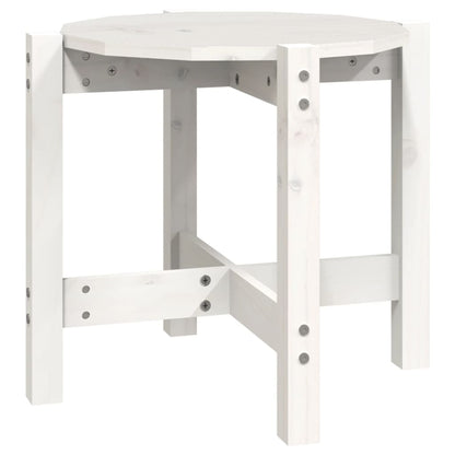 Coffee Table White Ø 52.5x45 cm Solid Wood Pine