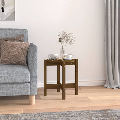Coffee Table Honey Brown Ø 42.5x45 cm Solid Wood Pine