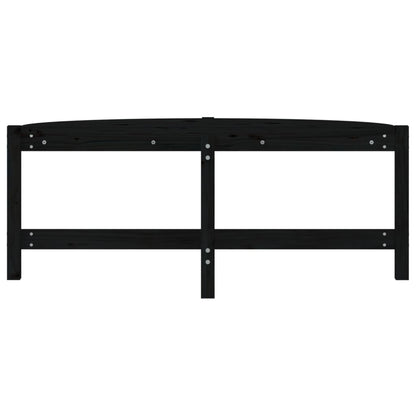 Coffee Table Black 118x63x45 cm Solid Wood Pine