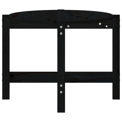 Coffee Table Black 118x63x45 cm Solid Wood Pine
