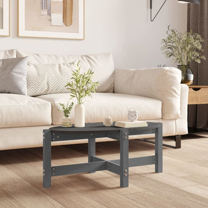 Coffee Table Grey 87x48x35 cm Solid Wood Pine