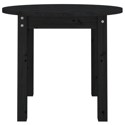 Coffee Table Black Ø 55x45 cm Solid Wood Pine