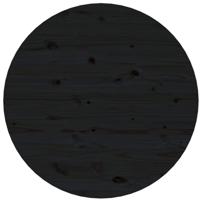 Coffee Table Black Ø 55x45 cm Solid Wood Pine