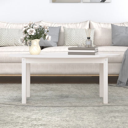 Coffee Table White 110x55x45 cm Solid Wood Pine