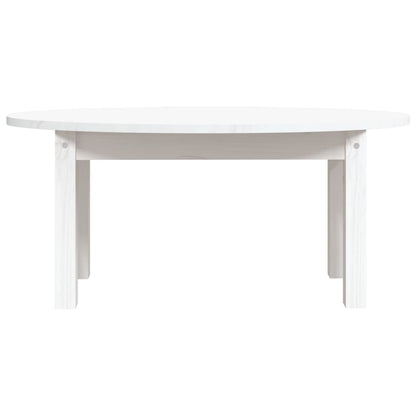 Coffee Table White 80x40x35 cm Solid Wood Pine
