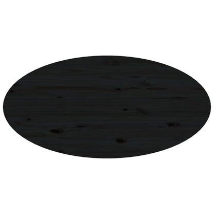 Coffee Table Black 80x40x35 cm Solid Wood Pine
