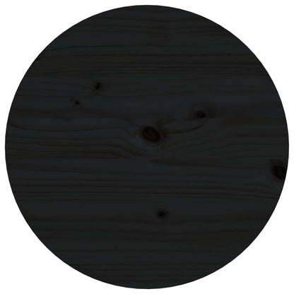 Coffee Table Black Ø 55x60 cm Solid Wood Pine