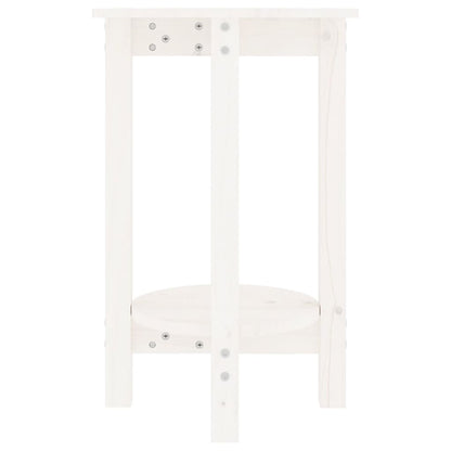 Coffee Table White Ø 40x60 cm Solid Wood Pine
