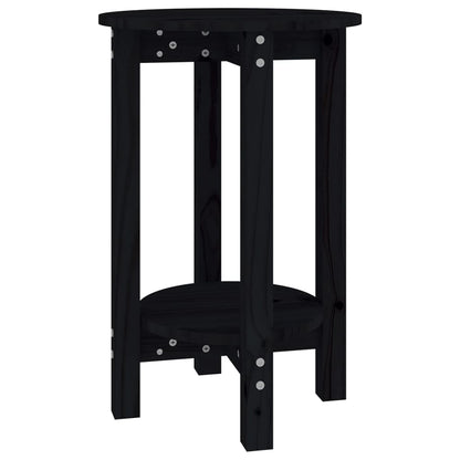 Coffee Table Black Ø 40x60 cm Solid Wood Pine