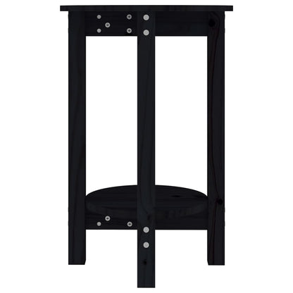 Coffee Table Black Ø 40x60 cm Solid Wood Pine