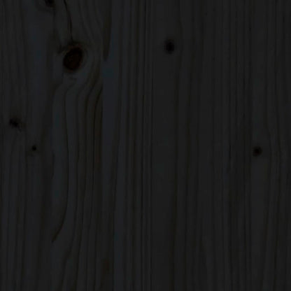 5 Piece Bar Set Black Solid Wood Pine