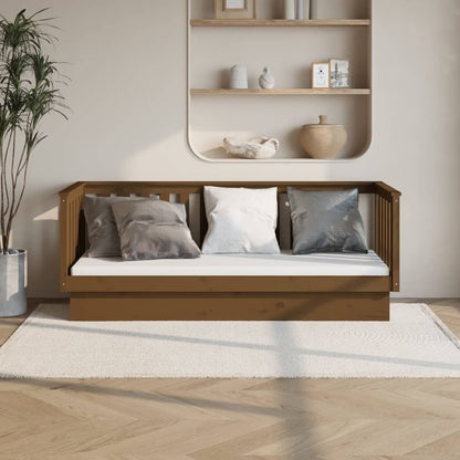 Honey Brown Pine Day Bed Frame 75x190cm - No Mattress Included