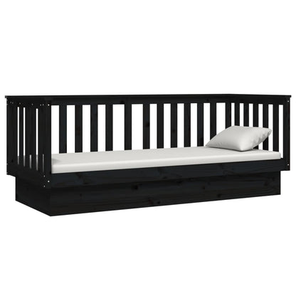 Black Pine Solid Wood Day Bed Frame 75x190 cm - No Mattress
