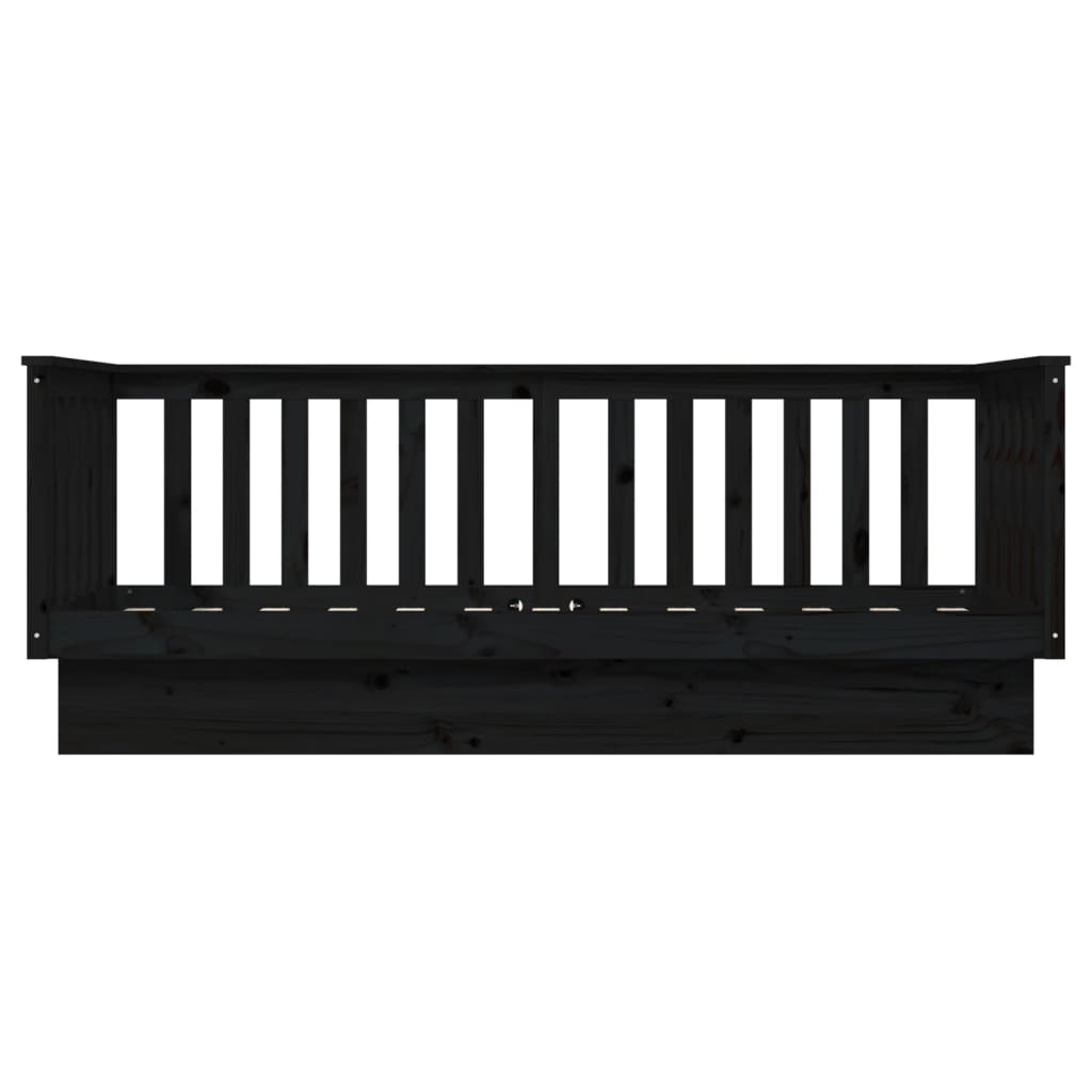 Black Pine Solid Wood Day Bed Frame 75x190 cm - No Mattress