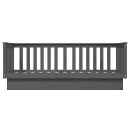 Solid Pine Grey Day Bed Frame 90x190 cm - No Mattress Included