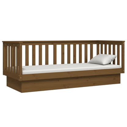 Day Bed without Mattress Honey Brown 90x190 cm Single Solid Wood Pine