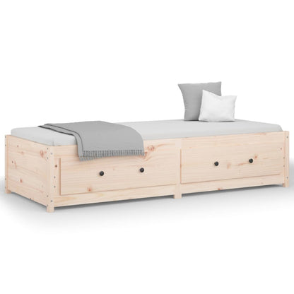 Solid Pine Wood Day Bed Frame 80x200 cm - Mattress Not Included