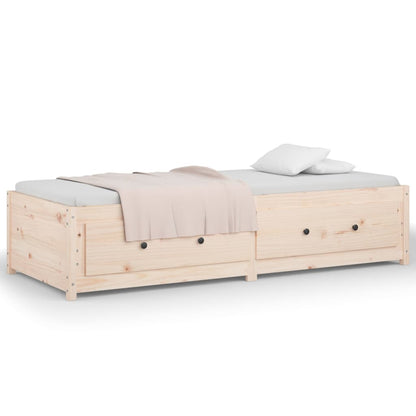 Solid Pine Wood Day Bed Frame 80x200 cm - Mattress Not Included