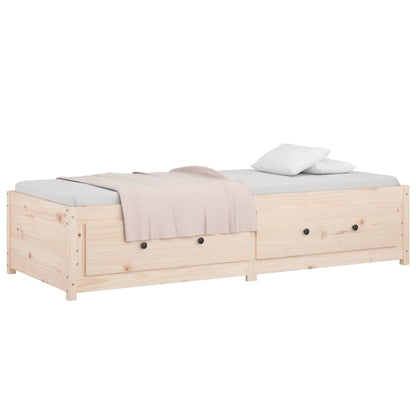 Solid Pine Wood Day Bed Frame 80x200 cm - Mattress Not Included