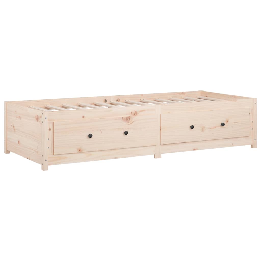 Solid Pine Wood Day Bed Frame 80x200 cm - Mattress Not Included