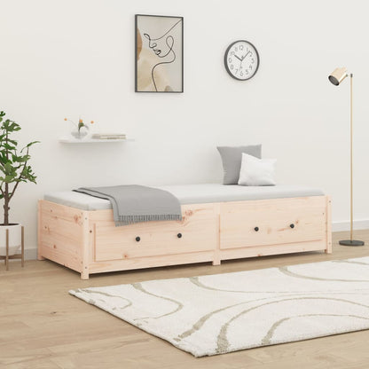 Solid Pine Wood Day Bed Frame 80x200 cm - Mattress Not Included