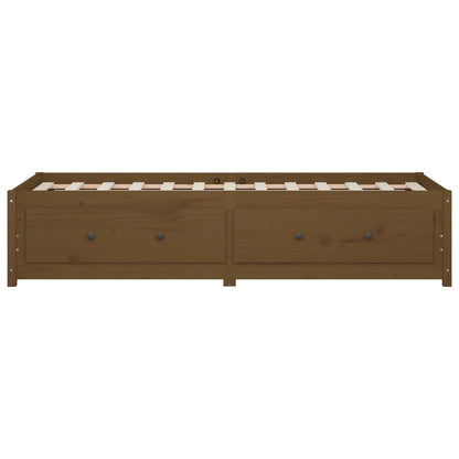Solid Wood Pine Day Bed, Honey Brown, 80x200 cm - No Mattress
