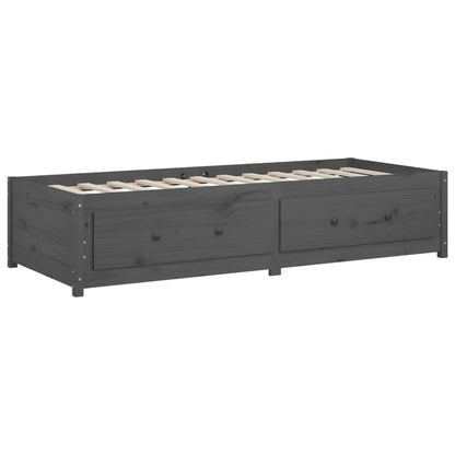Solid Pine Grey Day Bed 90x200 cm - No Mattress Included