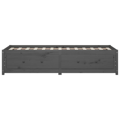 Solid Pine Grey Day Bed 90x200 cm - No Mattress Included