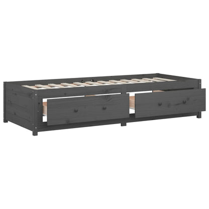 Solid Pine Grey Day Bed 90x200 cm - No Mattress Included