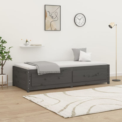 Solid Pine Grey Day Bed 90x200 cm - No Mattress Included
