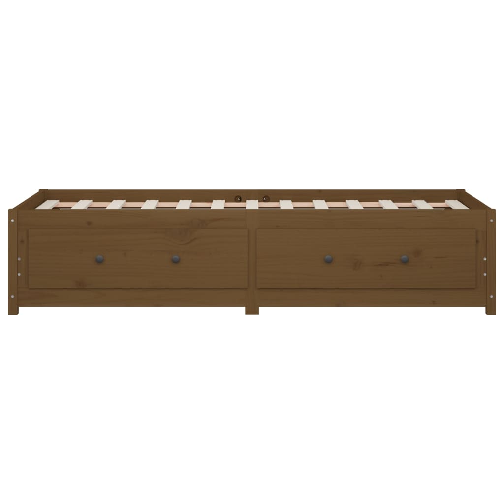 Solid Pine Honey Brown Day Bed Frame 90x190 cm - No Mattress