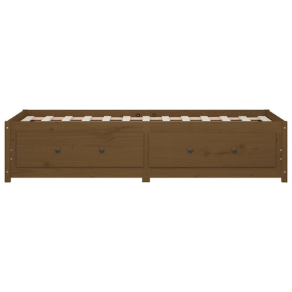 Solid Pine Honey Brown Day Bed Frame 90x190 cm - No Mattress