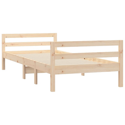 Solid Pine Wood Bed Frame 90x200 cm - No Mattress Included