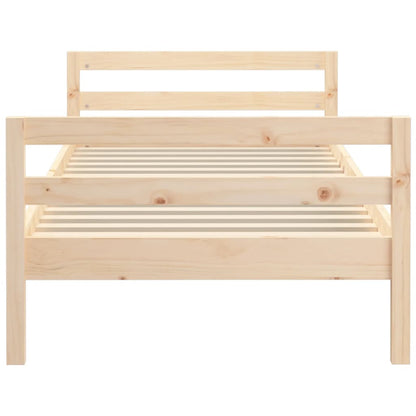 Solid Pine Wood Bed Frame 90x200 cm - No Mattress Included