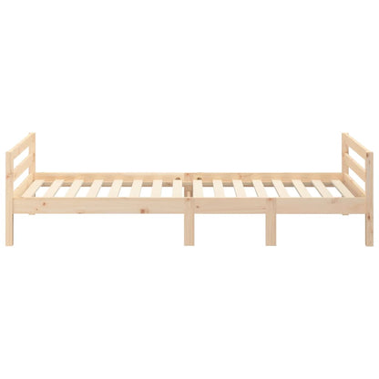 Solid Pine Wood Bed Frame 90x200 cm - No Mattress Included