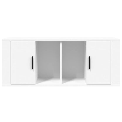 TV Cabinet White 100x35x40 cm Engineered Wood