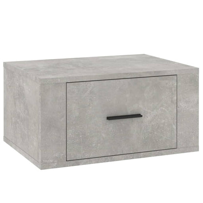 Concrete Grey Wall-Mounted Bedside Cabinet - 50x36x25 cm