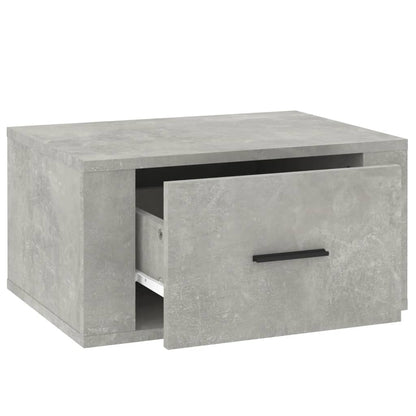 Concrete Grey Wall-Mounted Bedside Cabinet - 50x36x25 cm