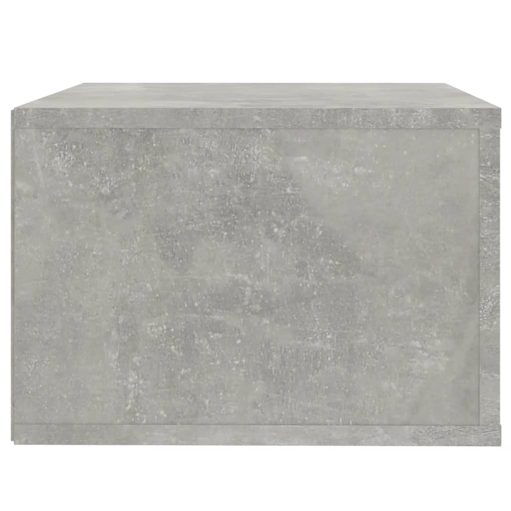 Concrete Grey Wall-Mounted Bedside Cabinet - 50x36x25 cm