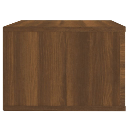 Compact Wall-Mounted Bedside Cabinet, Brown Oak, 50x36x25 cm
