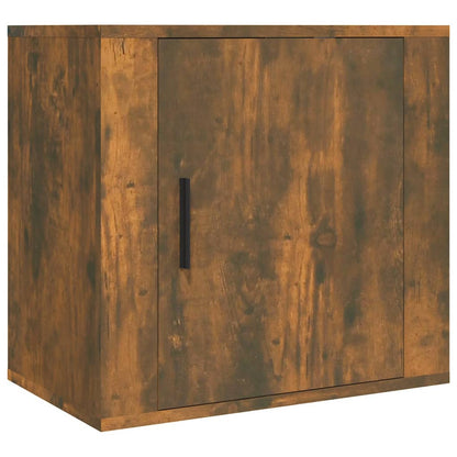 Smoked Oak Wall-Mounted Bedside Cabinets 2 Pcs - 50x30x47 cm