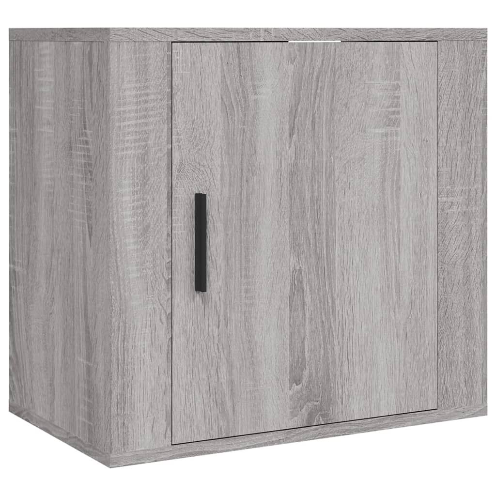 Grey Sonoma Wall-Mounted Bedside Cabinets 2pcs, 50x30x47 cm
