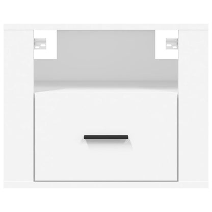 White Wall-Mounted Bedside Cabinets Set of 2 - 50x36x40 cm